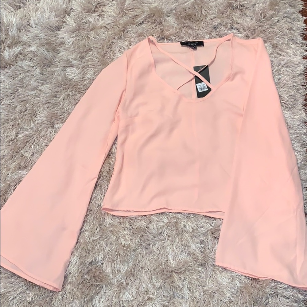 Baby Pink Dress Blouse